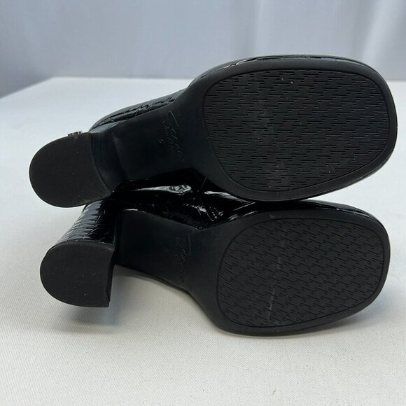 Circus By Sam Edelman Womens Freddie Black Crocodile Print Ankle Booties Size 5M - Picture 8 of 9